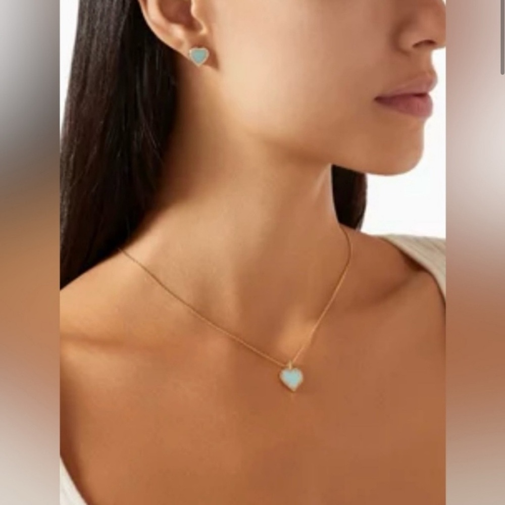 Kate Spade‎ Take Heart Necklace In Tiffany Blue NWT